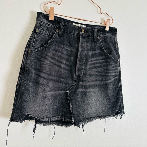 Free People Brea Cut Off High Rise Mini Skirt - Picture 4 of 6